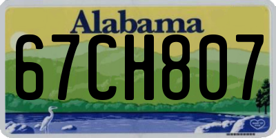 AL license plate 67CH807