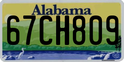 AL license plate 67CH809