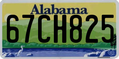 AL license plate 67CH825