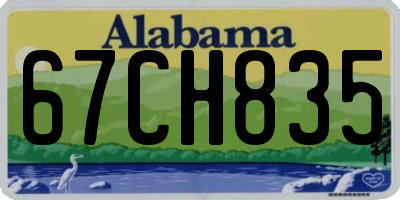 AL license plate 67CH835