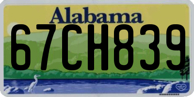 AL license plate 67CH839