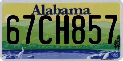 AL license plate 67CH857