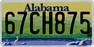AL license plate 67CH875