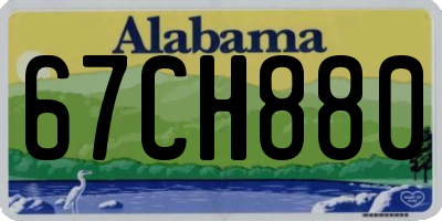 AL license plate 67CH880
