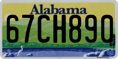 AL license plate 67CH890