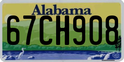 AL license plate 67CH908