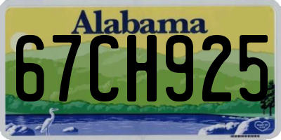 AL license plate 67CH925