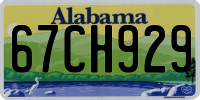 AL license plate 67CH929