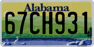 AL license plate 67CH931