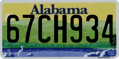 AL license plate 67CH934