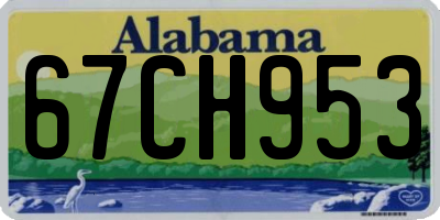 AL license plate 67CH953