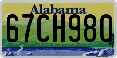 AL license plate 67CH980