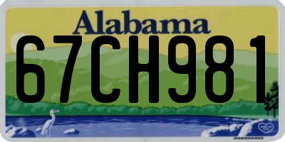 AL license plate 67CH981