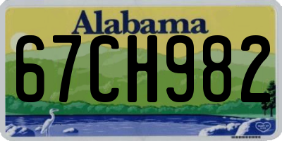 AL license plate 67CH982