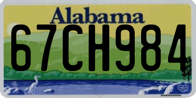 AL license plate 67CH984