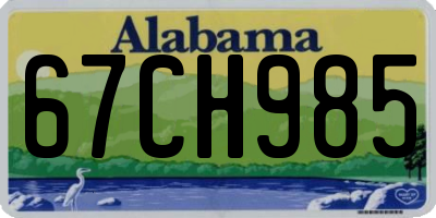 AL license plate 67CH985