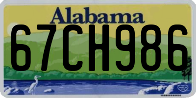 AL license plate 67CH986