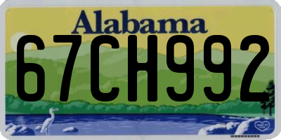 AL license plate 67CH992