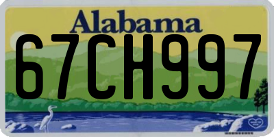 AL license plate 67CH997