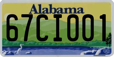 AL license plate 67CI001