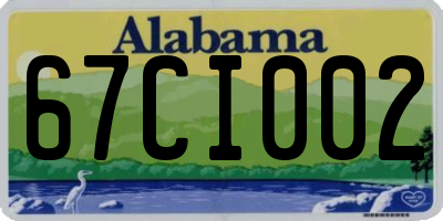 AL license plate 67CI002