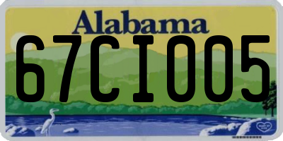 AL license plate 67CI005