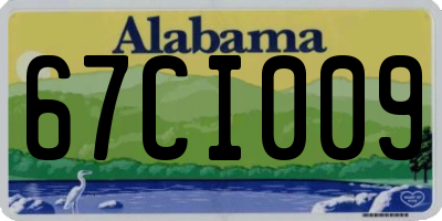 AL license plate 67CI009