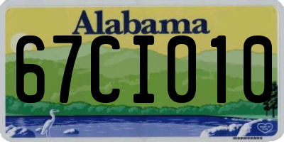 AL license plate 67CI010