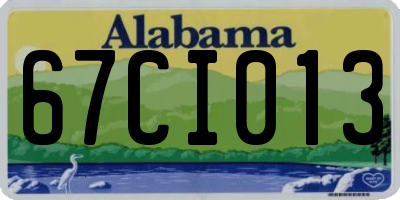 AL license plate 67CI013