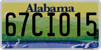 AL license plate 67CI015