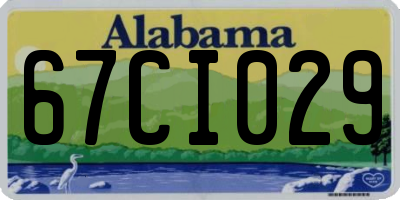 AL license plate 67CI029