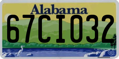 AL license plate 67CI032