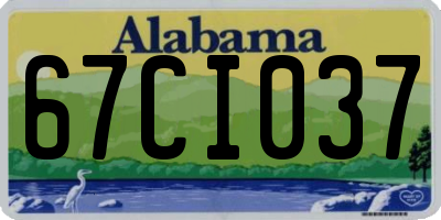 AL license plate 67CI037