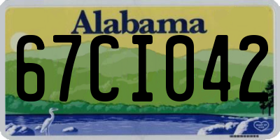 AL license plate 67CI042