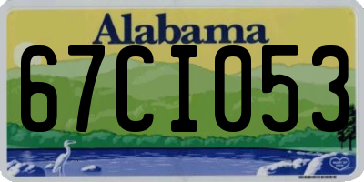 AL license plate 67CI053