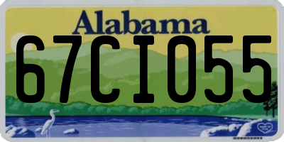AL license plate 67CI055