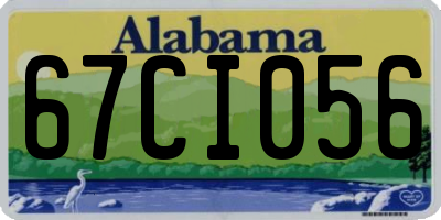 AL license plate 67CI056