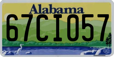 AL license plate 67CI057