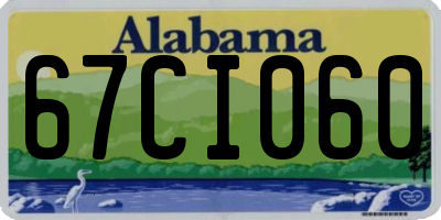 AL license plate 67CI060