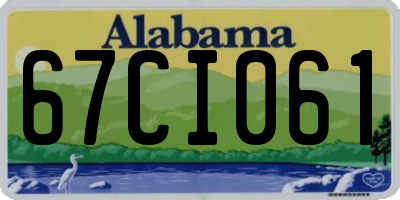 AL license plate 67CI061