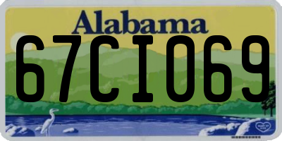 AL license plate 67CI069