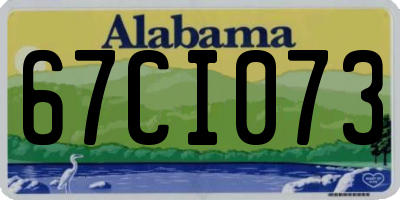 AL license plate 67CI073
