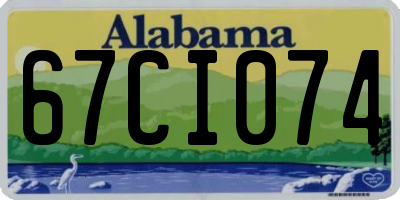 AL license plate 67CI074