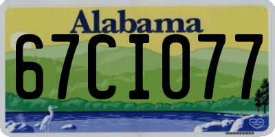 AL license plate 67CI077