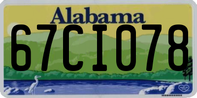 AL license plate 67CI078