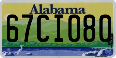 AL license plate 67CI080