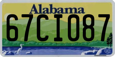 AL license plate 67CI087