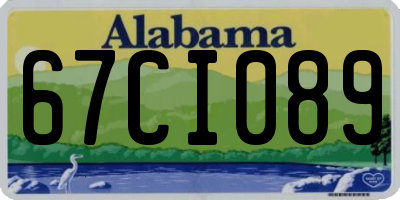 AL license plate 67CI089