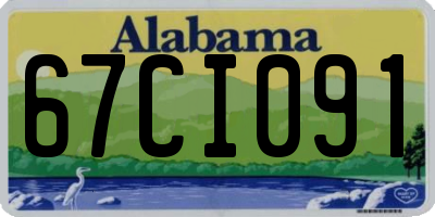 AL license plate 67CI091