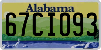 AL license plate 67CI093